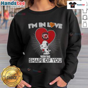 Cozy Nice South Carolina Gamecocks sweatshirt featuring 'I'm In Love With The Shape Of You' design, perfect for fans.