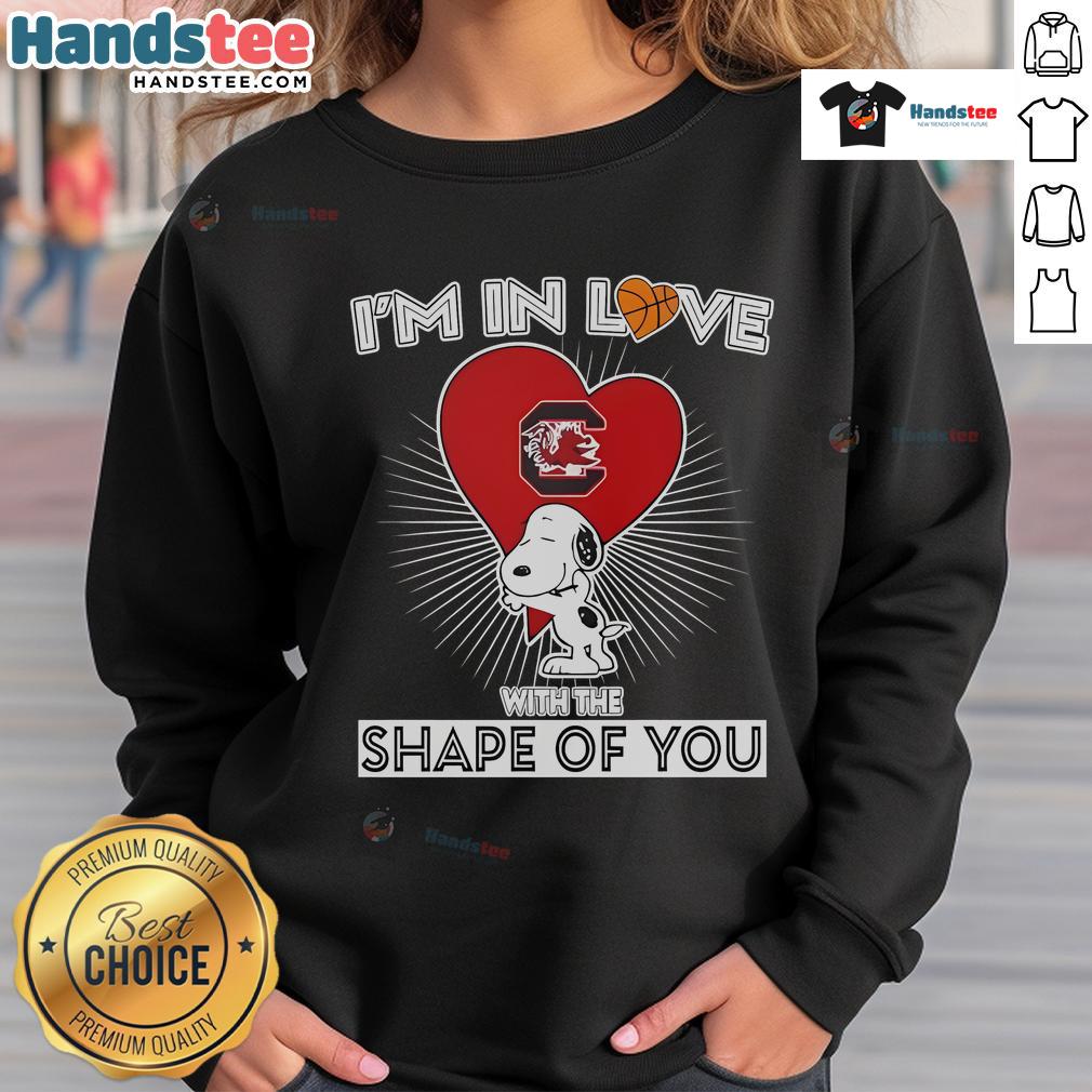 Cozy Nice South Carolina Gamecocks sweatshirt featuring 'I'm In Love With The Shape Of You' design, perfect for fans.
