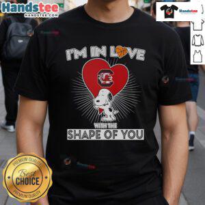 South Carolina Gamecocks 'I'M In Love With The Shape Of You' T-Shirt featuring team colors and stylish design.