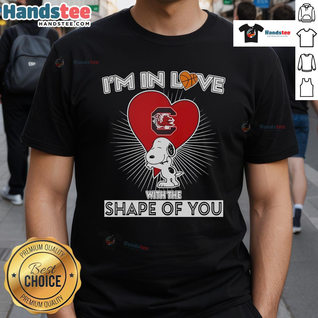 South Carolina Gamecocks 'I'M In Love With The Shape Of You' T-Shirt featuring team colors and stylish design.