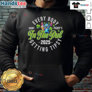 Nice Stitch Everybody Saint Paddy's Pul Hoodie 2025, perfect for getting tipsy on St. Patrick's Day celebrations.