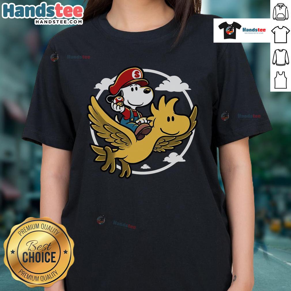 Nice Super Beagle Bros Ladies Tee featuring a playful beagle design perfect for dog lovers and gamers.