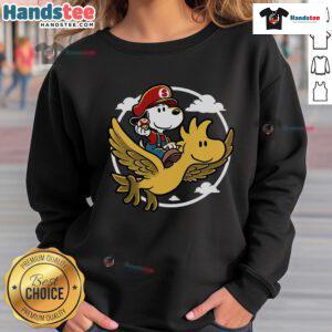 Cozy Nice Super Beagle Bros sweatshirt featuring playful beagle graphics, perfect for dog lovers and gamers alike.