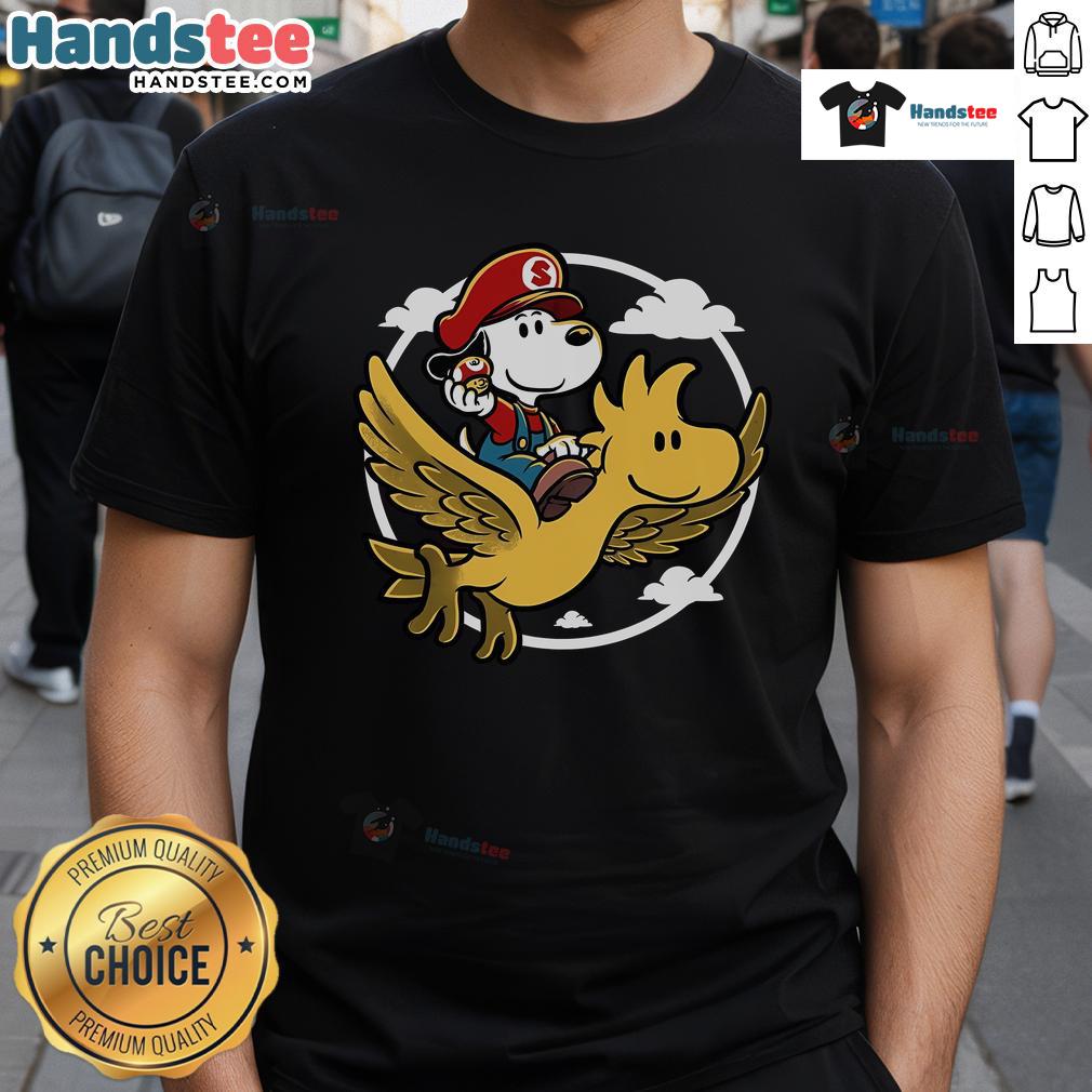 Alt Text: Nice Super Beagle Bros T-Shirt featuring colorful graphics and a playful design for dog lovers and gamers.