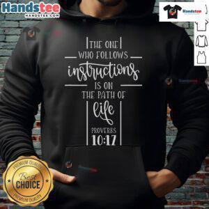 Alt Text: Stylish Nice hoodie featuring 'The One Who Follows Instructions' design, perfect for life guidance and faith wear.