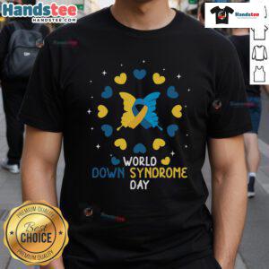 Nice World Down Syndrome Day Awareness T-Shirt featuring vibrant colors and an inspiring design promoting inclusion and support.