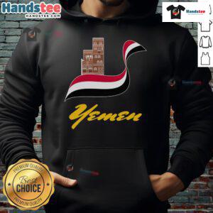 Alt Text: Stylish Nice Ye Yei Yemen flag hoodie featuring vibrant colors and unique design, perfect for fans of Yemen culture.