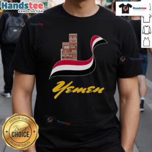 Stylish Ye Yei Flag of Yemen T-shirt featuring the vibrant colors and design of the Yemen flag for proud supporters.