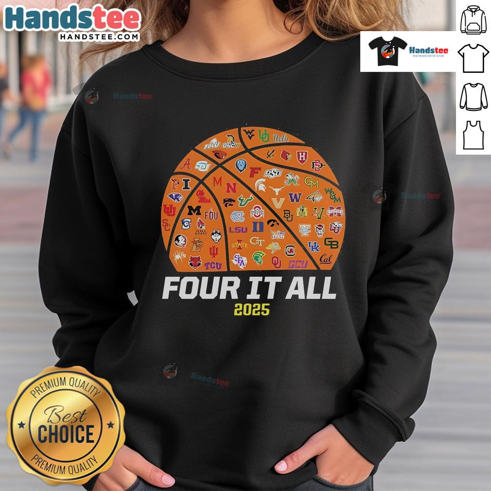 Alt Text: Official 2025 NCAA Women's Basketball Tournament March Madness sweatshirt featuring a stylish catch and shoot design.
