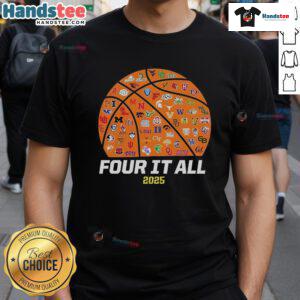 Alt Text: Official 2025 NCAA Women's Basketball Tournament March Madness Catch & Shoot T-Shirt in vibrant colors and sporty design.