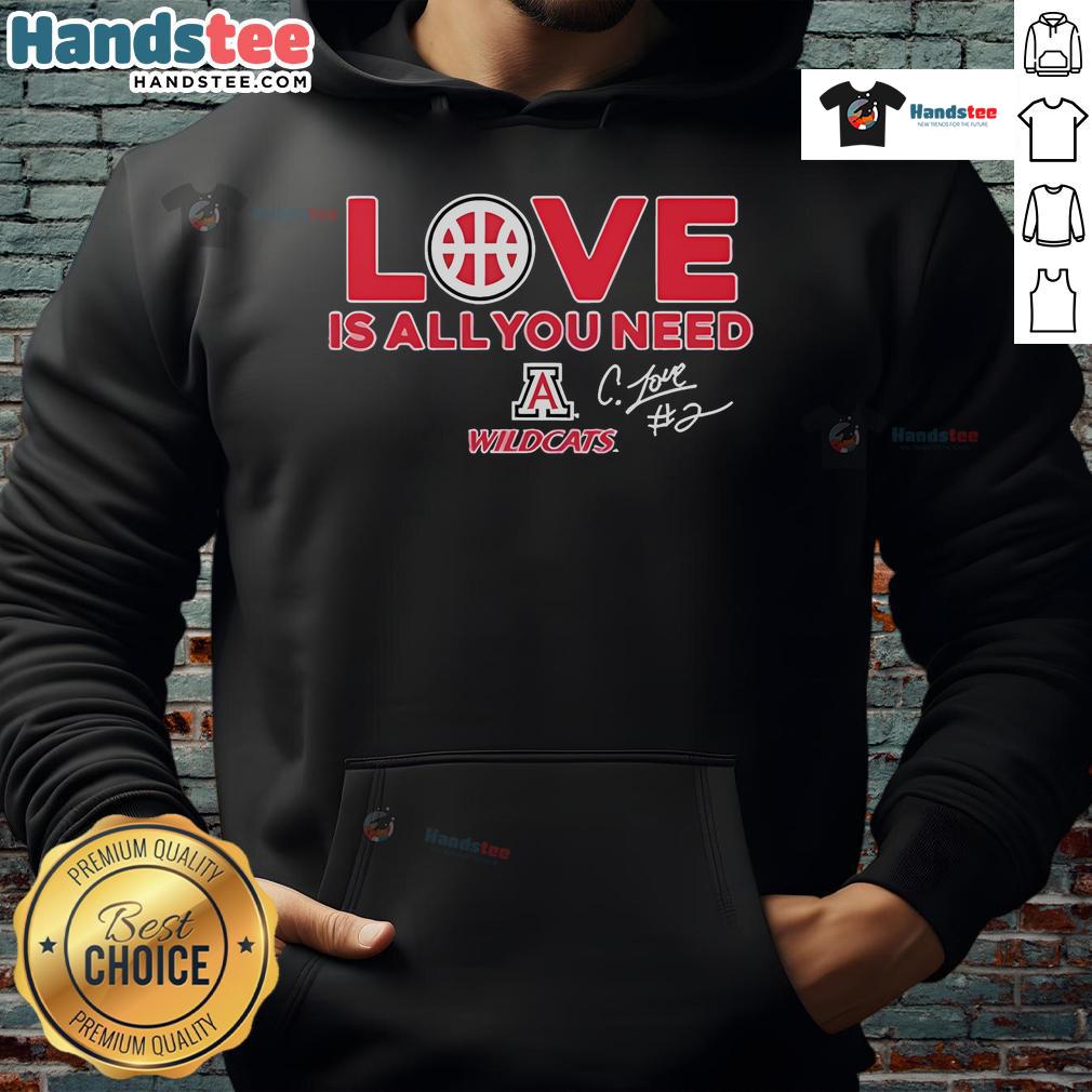 Official Arizona Wildcats Caleb Love hoodie featuring team colors and logo, perfect for fans and stylish comfort.