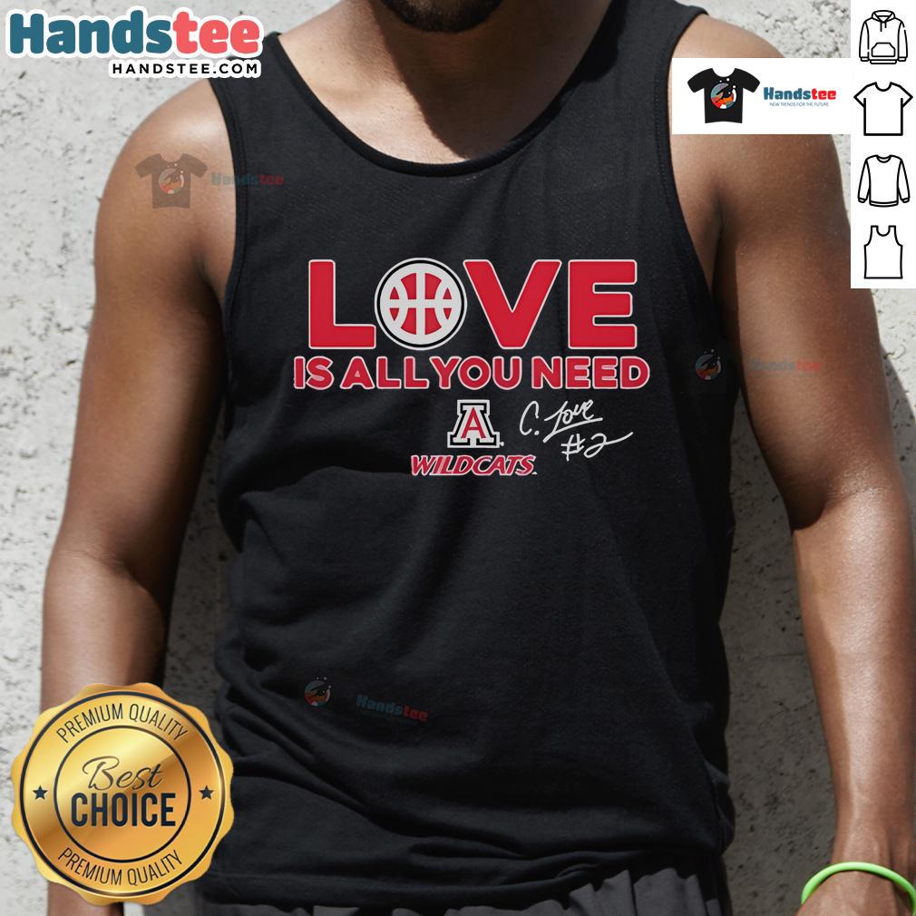 Caleb Love wearing the Official Arizona Wildcats tank top, showcasing team spirit and style for fans.
