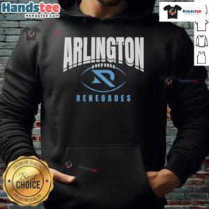 Official Arlington Renegades Football Outline Logo Hoodie featuring a bold design for fans of the XFL team.