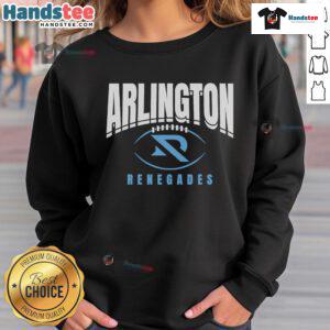 Official Arlington Renegades Football Outline Logo Sweatshirt featuring the team's logo on a cozy fabric.