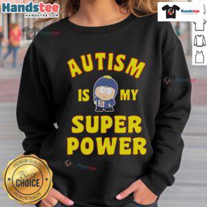 Official Autism Is My Super Power Craig Tucker Sweatshirt featuring vibrant colors and a playful design for autism awareness.