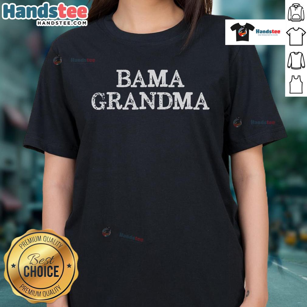 Official Bama Grandma Alabama Grandmother Ladies Tee showcasing a stylish design for proud grandmothers and fans.