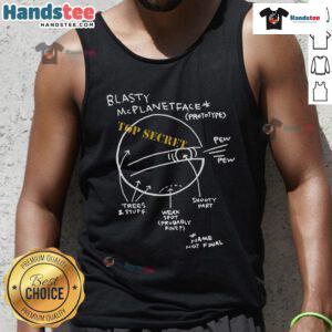 Official Blasty McPlanetFace tank top featuring a vibrant graphic design and comfortable fit for casual wear.