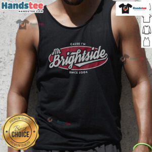 Official Cause I'm Mr. Brightside Since 2004 tank top featuring bold graphic design, perfect for fans of The Killers.