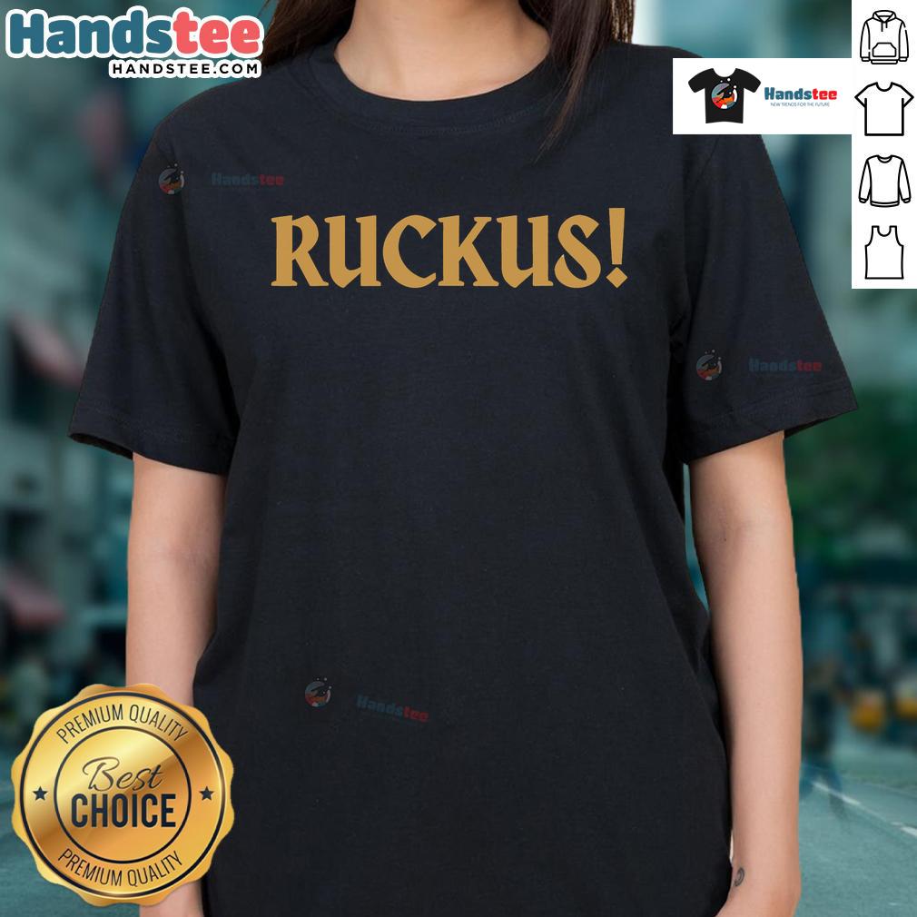 Alt Text: Official Fearless Records Movements Ruckus Logo Ladies Tee featuring stylish design and vibrant colors.