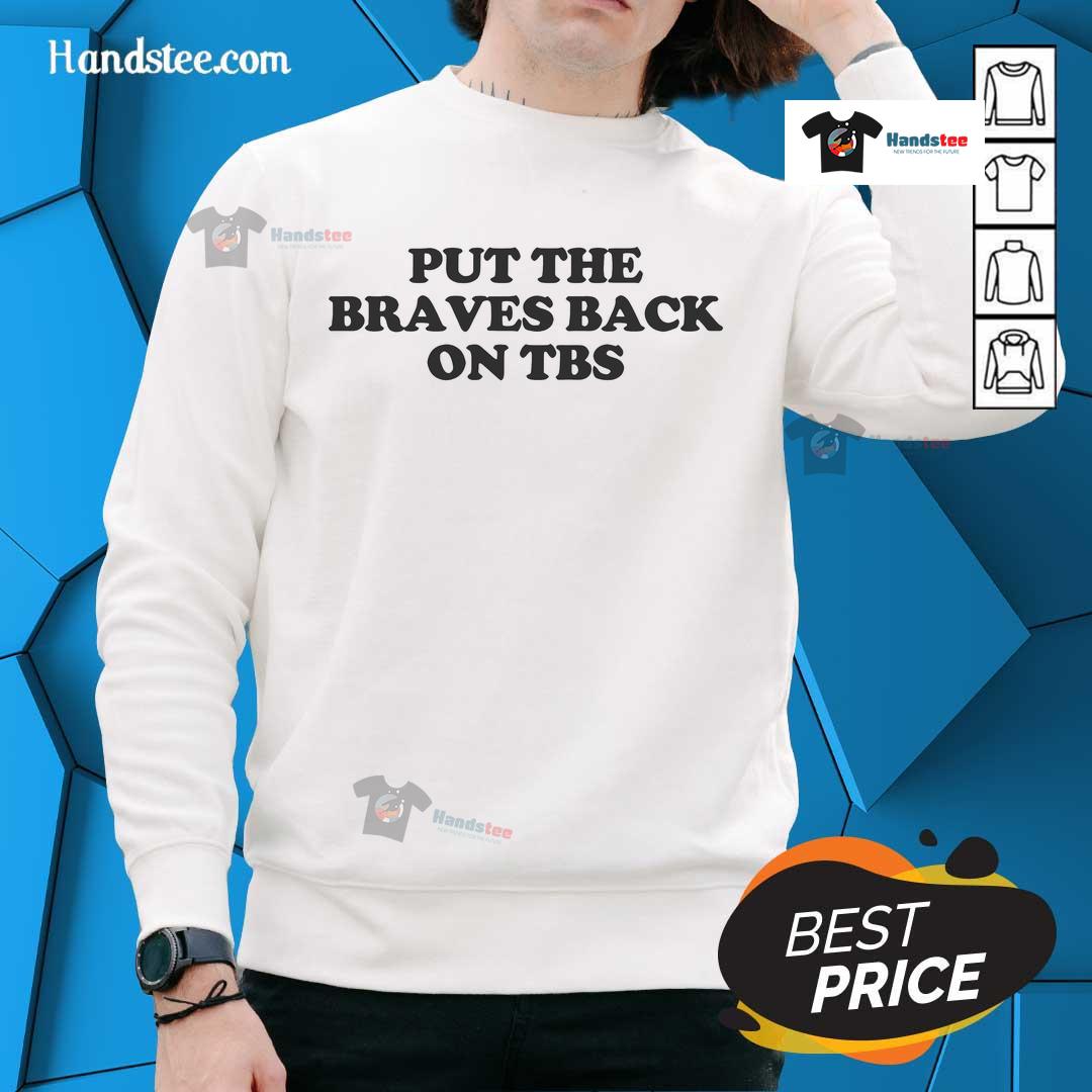 Official 'Gettin' Place' Braves sweatshirt featuring bold graphics, perfect for showing team spirit on TBS.