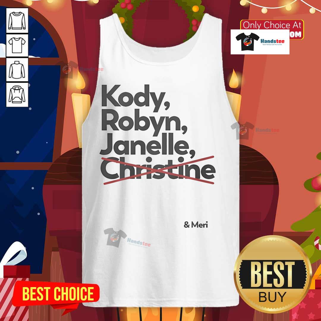 Official tank top featuring Kody, Robyn, Janelle, Christine, and Meri from the show, showcasing their family style.