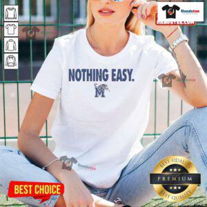 Official Memphis Tigers Nothing Easy ladies tee featuring vibrant team colors and logo, perfect for game day.
