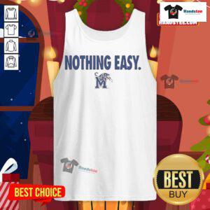 Official Memphis Tigers Nothing Easy Tank Top in blue, showcasing team pride and comfort for fans and athletes.