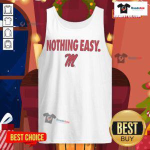 Official Ole Miss Rebels Nothing Easy Tank Top in navy, showcasing team spirit and perfect for game day attire.