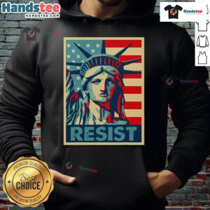Alt Text: Premium Statue of Liberty Resist Hoodie featuring a stylish design celebrating freedom and individuality.