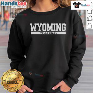 Premium Wyoming Volleyball Sweatshirt in navy blue, featuring a stylish design perfect for athletes and fans.