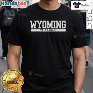 Premium Wyoming Volleyball T-Shirt featuring a stylish design perfect for fans and players of Wyoming volleyball.