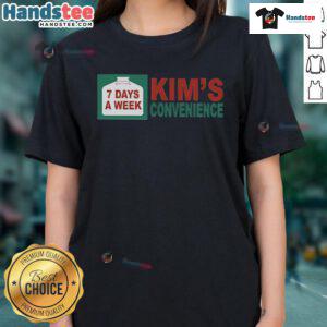 Top 7 Days a Week Kim's Convenience Ladies Tee in vibrant colors, perfect for casual wear and showcasing comfort and style.