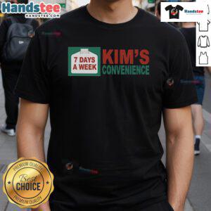 Top 7 Days A Week Kim's Convenience T-Shirt featuring vibrant design and comfortable fit for fans of the popular show.
