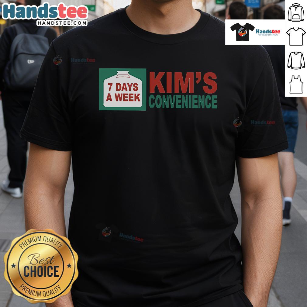 Top 7 Days A Week Kim's Convenience T-Shirt featuring vibrant design and comfortable fit for fans of the popular show.