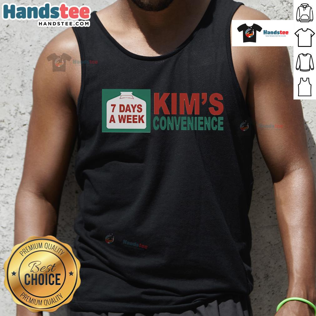 Stylish Top-7-Days-A-Week Kims Convenience Tank Top in vibrant colors, perfect for casual summer outfits.