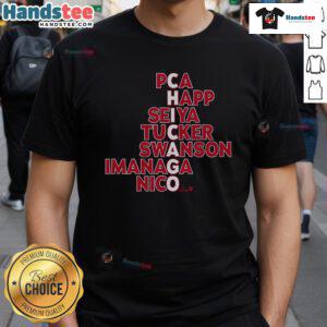 Top Chicago Baseball MLB Names 2025 T-Shirt featuring iconic player names and vibrant team colors.