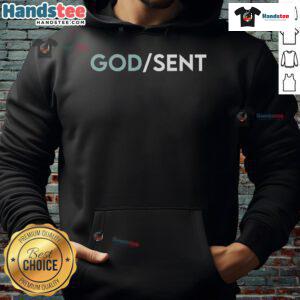 Top God Sent Christian Faith Spiritual Jesus Religious Hoodie in black, showcasing a vibrant graphic design and comfortable style.