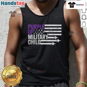 Top Purple Up Military Child Flag Purple Up Tank Top featuring vibrant design for proud military children.