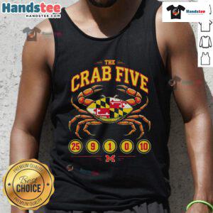 Maryland tank top featuring a vibrant crab flag design, perfect for crab lovers and summer beach outings.