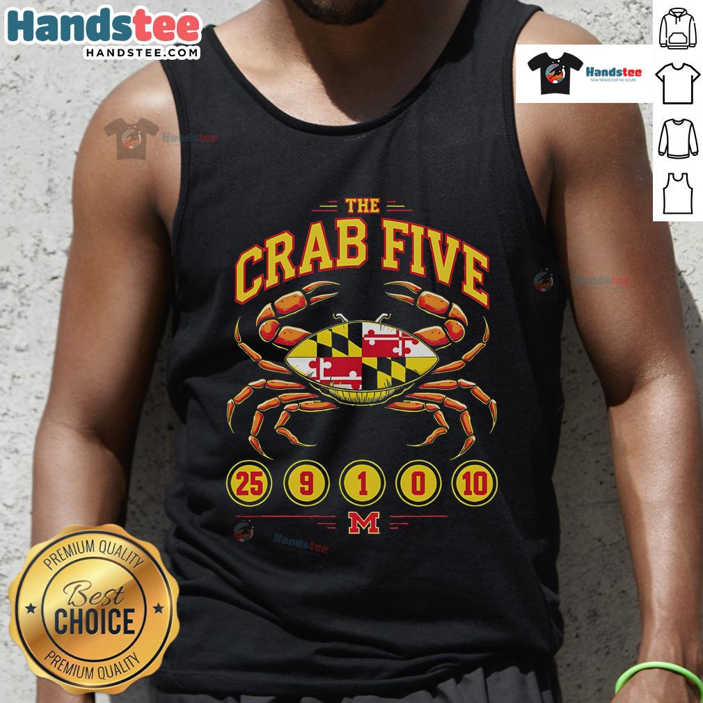 Maryland tank top featuring a vibrant crab flag design, perfect for crab lovers and summer beach outings.