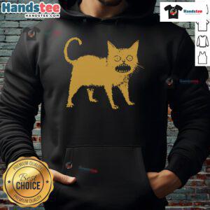 Funny horrible Japanese cat hoodie featuring a quirky design and vibrant colors, perfect for feline lovers.