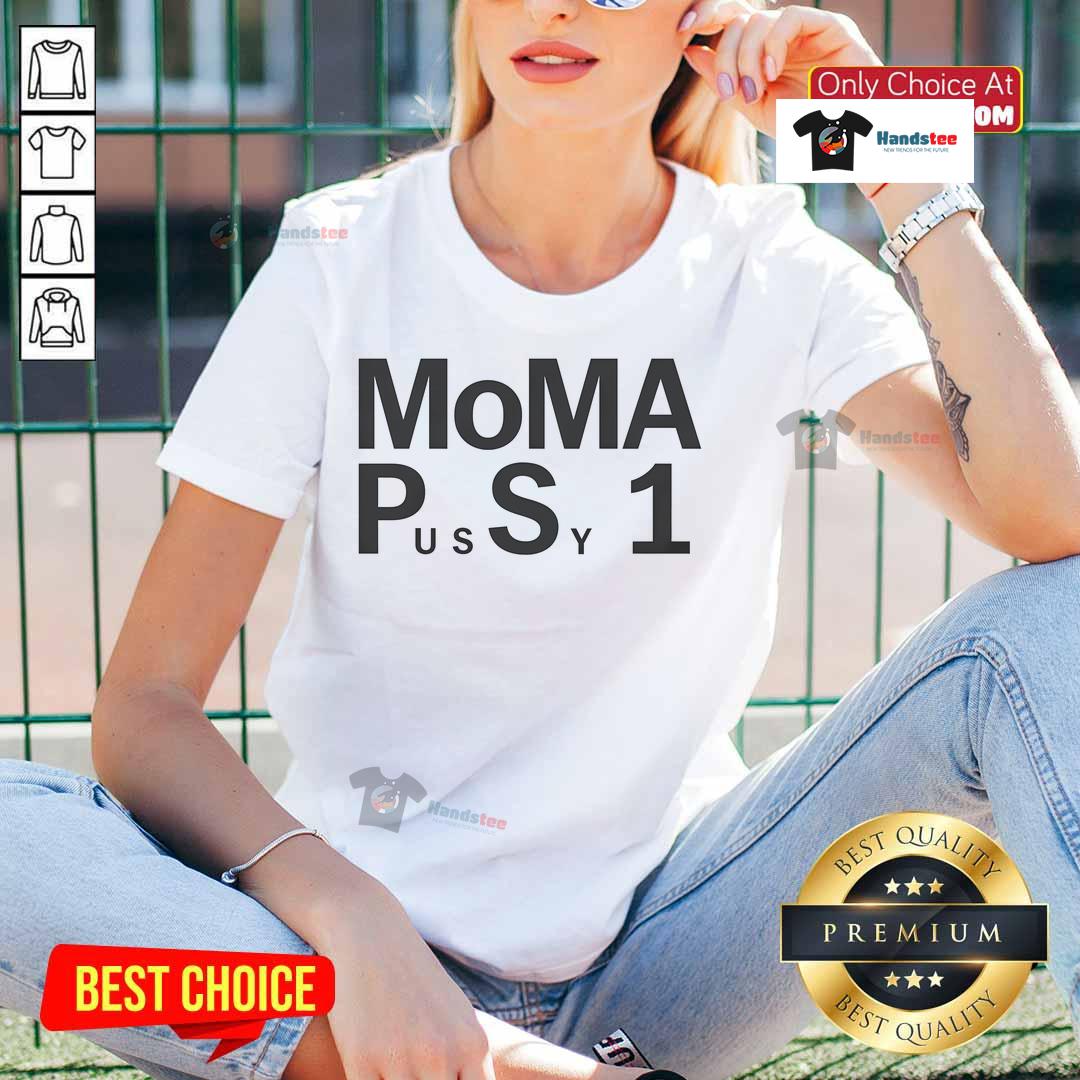Funny MoMA PusSy 1 Ladies Tee featuring a playful design, perfect for art lovers and humor enthusiasts.