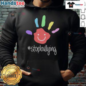 Good Anti-Bullying hoodie promoting awareness against bullying with bold 'Stop Bullying' message for a positive impact.
