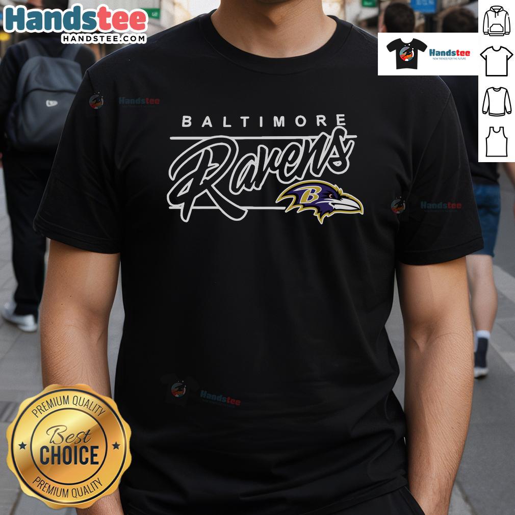 Good Baltimore Ravens Script Line T-Shirt featuring bold team logo and stylish design, perfect for Ravens fans.