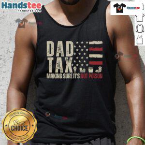 Good Dad Tax tank top design featuring a playful twist on the USA flag, perfect for proud fathers.