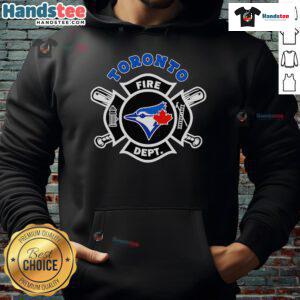 Good Fire Dept Toronto Blue Jays baseball hoodie in blue with logo, perfect for fans and stylish casual wear.