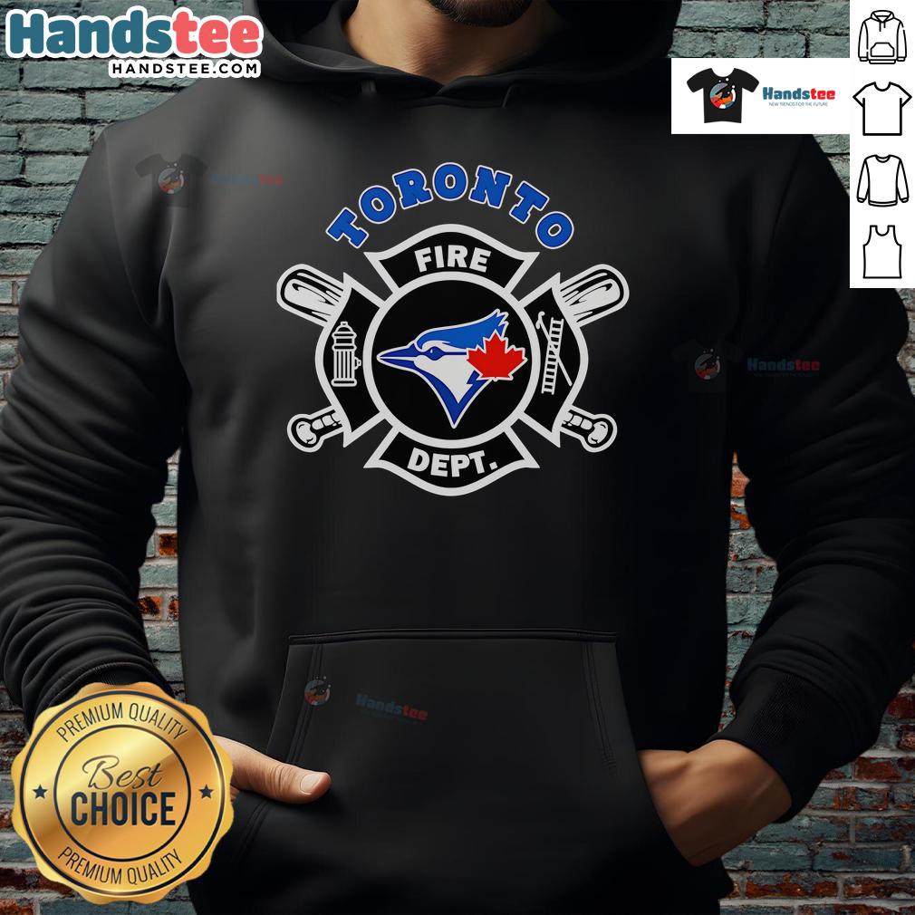 Good Fire Dept Toronto Blue Jays baseball hoodie in blue with logo, perfect for fans and stylish casual wear.