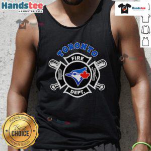 Stylish blue tank top featuring Toronto Blue Jays logo, perfect for baseball fans and summer wear.