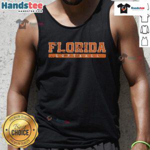 Good Florida Softball orange vintage tank top featuring a stylish design, perfect for fans and athletes alike.