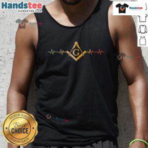 Stylish Good Freemason tank top featuring the Masonic square and compass symbol, perfect for fraternal events.